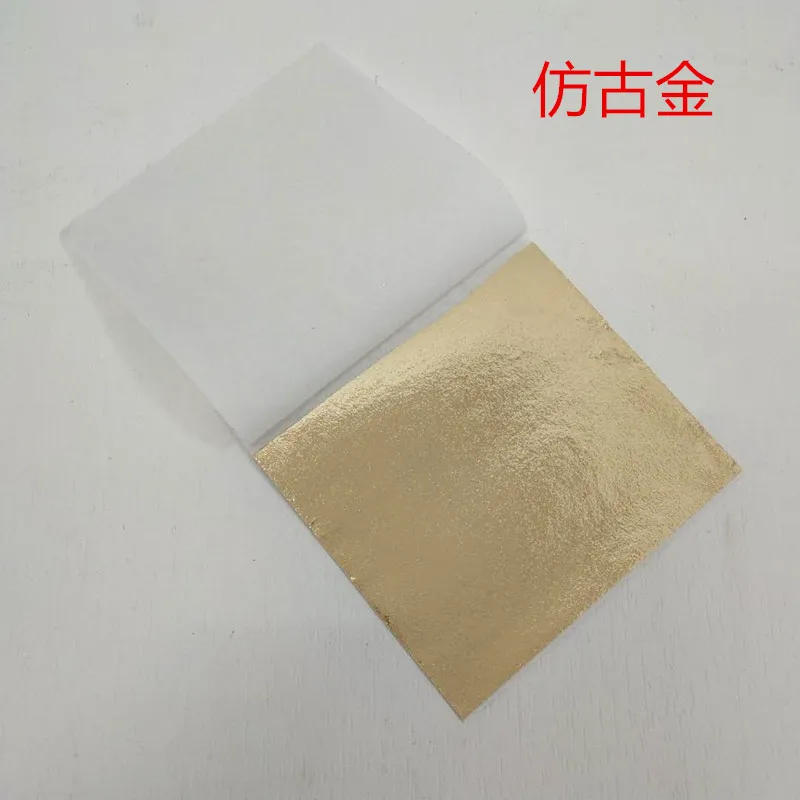 Description Picture 5 of item100Pcs 9Cm Individually Packaged Imitation Gold Silver Leaf Foil Papers for DIY Epoxy Resin Craft Nail Art Jewelry Making