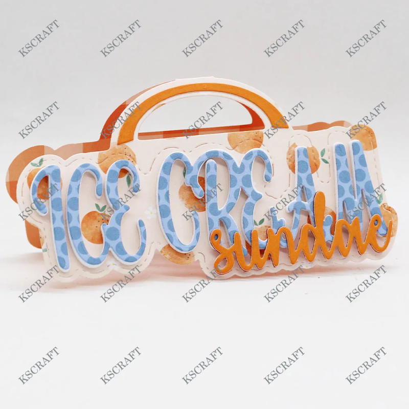 Description Picture 3 of itemKSCRAFT Ice Cream Bag Topper Metal Cutting Dies Stencils for DIY Scrapbooking Decorative Embossing DIY Paper Cards