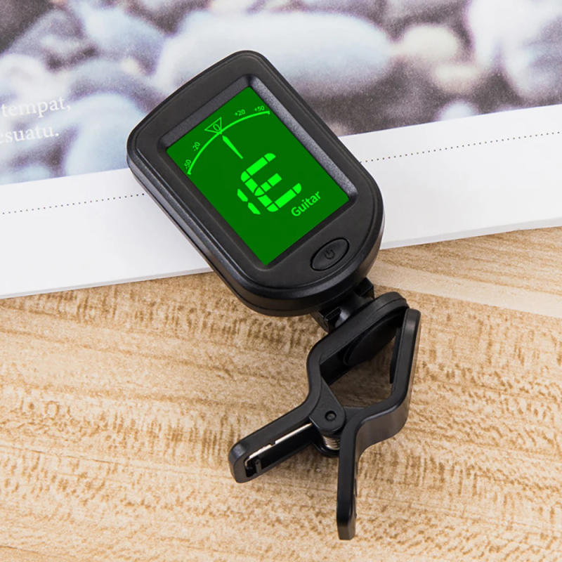 Description Picture 4 of itemT-02 Guitar Tuner Clip-on Chromatic Digital Tuner LCD Display Mini Size Tuner for Acoustic Guitar Ukulele Violin
