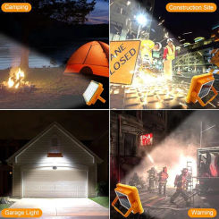 60W Portable Solar Panel Spotlight Super Bright Led Work Light USB Rechargeable for Outdoor Camping Lamp Led Flashlight LT002