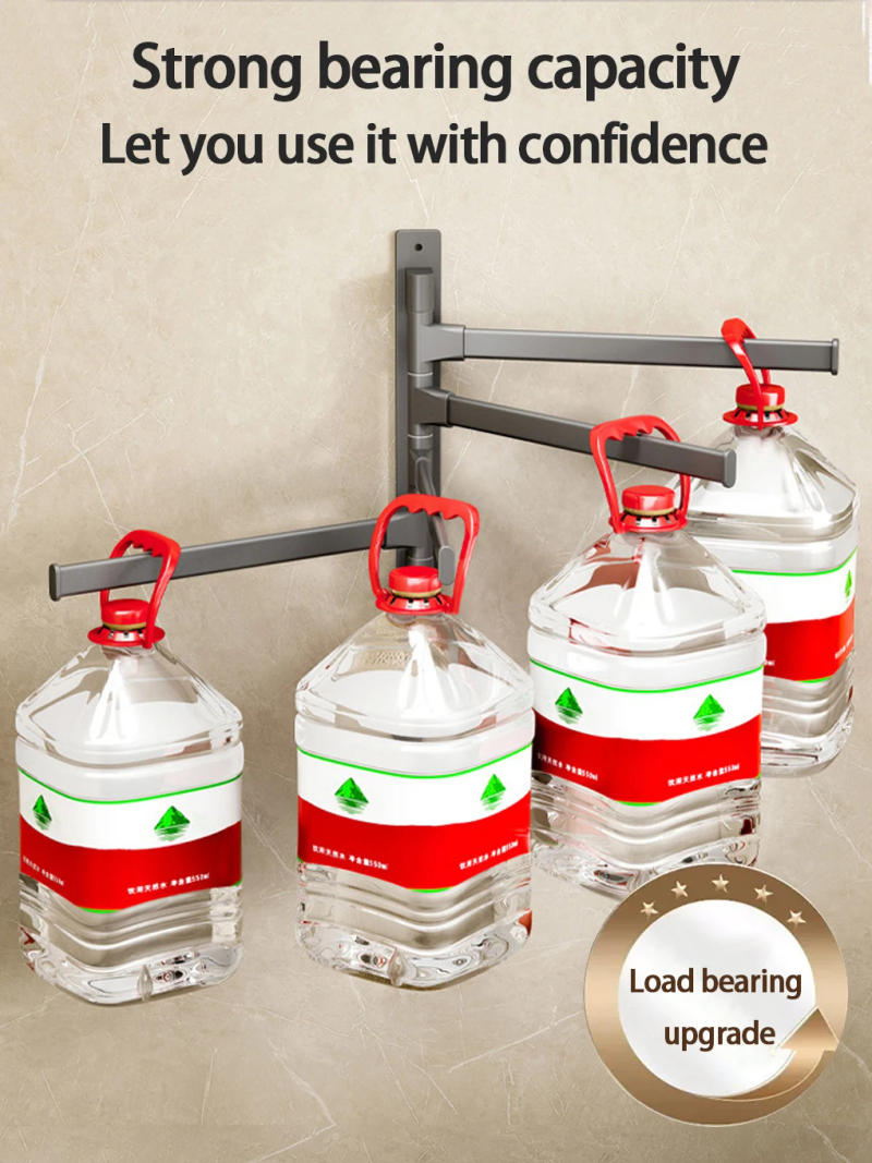 Description Picture 4 of itemSwivel Towel Rack, Thicken 5-Arm Towel Bar,  Rustproof Swing Out Towel Hanger for Bathroom, Kitchen