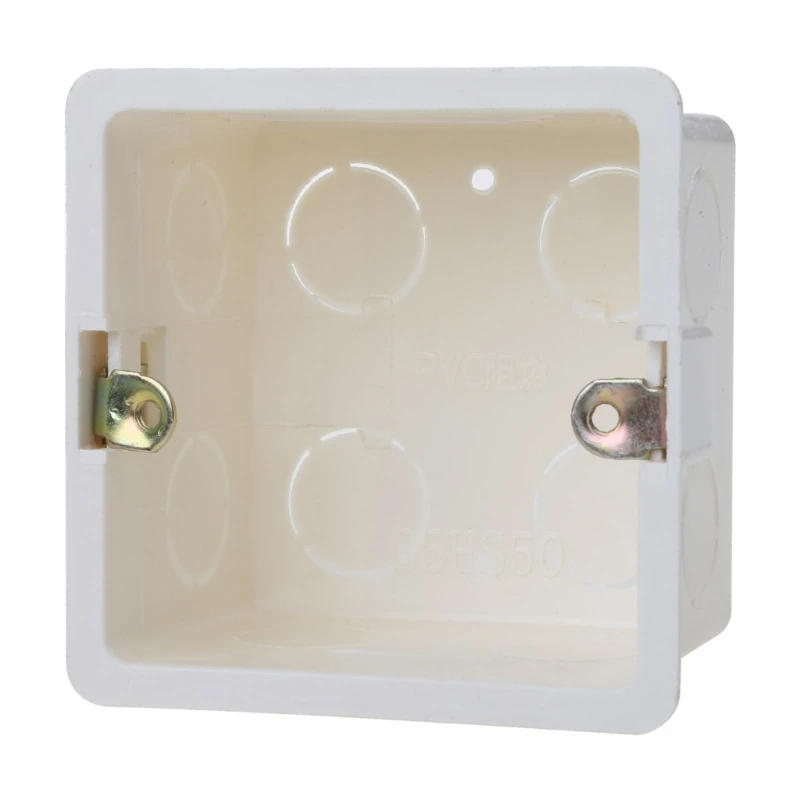 Description Picture 5 of item80x80 PVC Junction Box Wall Mount Cassette For h Socket Base Bottom Box Electrical Box Accessories