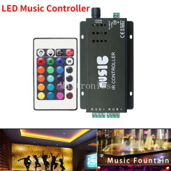 LED Music Controller Kits With 24-Key IR Remote Control KTV Audio Voice Activated Dimmer for RGB 5050 2835 Color LED Strip Light