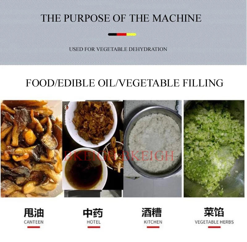 Description Picture 5 of itemLarge Capacity Salad Dehydrator Multi-Functional Salad Spinner Stainless Steel Dry And Wet Separation Vegetables Fruits Dryer Ma