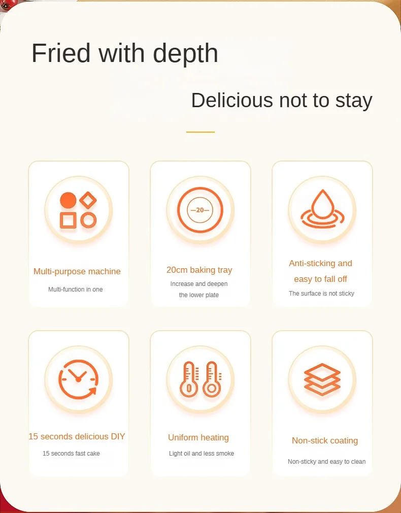 Description Picture 3 of itemElectric Crepe Maker Non-Stick Cooking Surface Electric cake pan Baking Pan single-sided heating small pancake machine