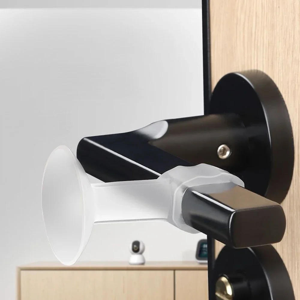 Description Picture 5 of itemTransparent Door Stop with Suction Cup New Rubber Anti-Collision Doors Handle Buffer Ring Wall Protection Pad Doorknob Mute Tool
