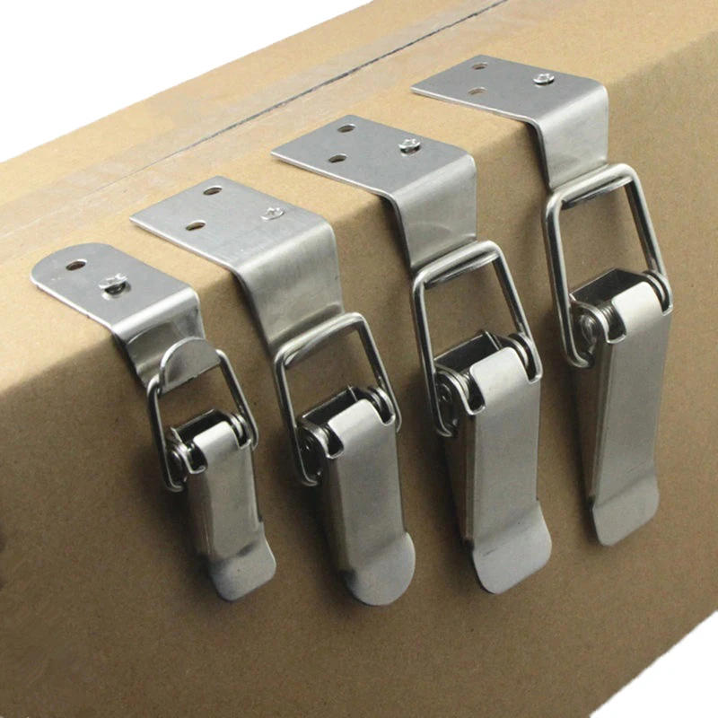Description Picture 4 of item90 Degrees Duck-mouth Buckle Hook Lock  Draw Toggle Latch Clamp Clip Silver Hasp Latch Catch Clasp