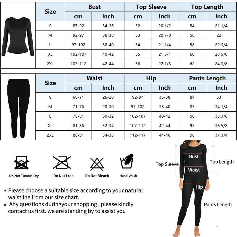 Description Picture 2 of item6 Color Autumn Winter Thermal Underwear Suits Women's Long-Sleeved Tops Pants 2PCS Soft Comfortable Ladies Layer Clothing S-3XL