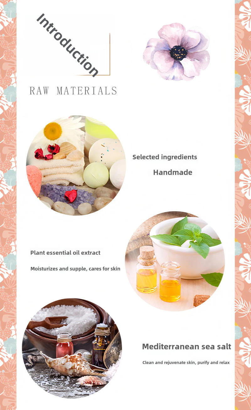 Description Picture 6 of item12pcs Bath Bomb Gift Box Body Care Spa Bath Rich in Essential Oils Moisturizing Dry Skin Suitable for Women and Men