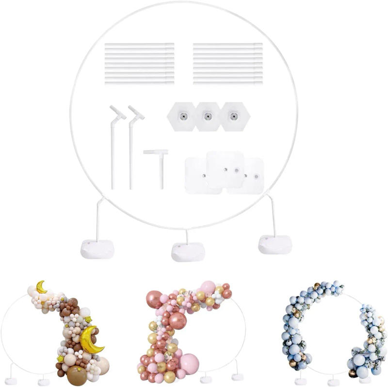 Description Picture 3 of itemRound Balloon Arch Balloon Circle Stand Holder Frame Ring Birthday Baloon Wedding Party Decoration Balloon Ring Stand Background