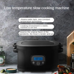 6L Slow Cooker Food Processor Slow Cooker Steak Salmon Fryer 3 Hour Timer 220V Kitchen Multifunction Low Temperature Cooker