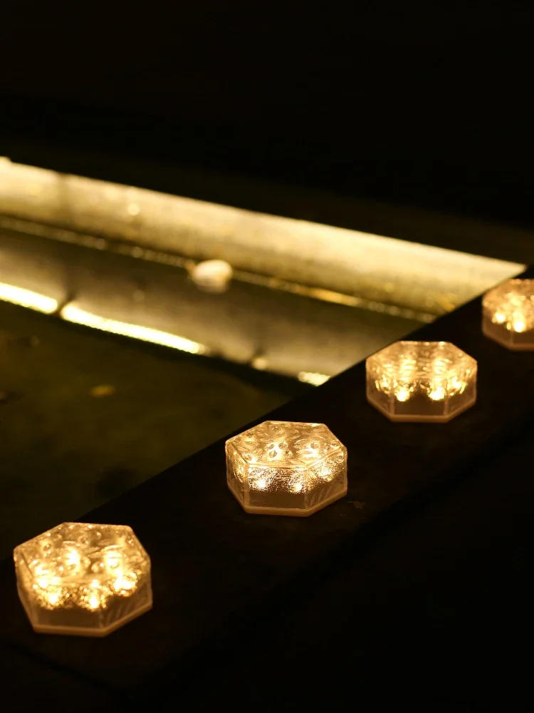 Description Picture 2 of itemSolar Buried Light Floor Tile Lamp Outdoor Garden Decoration Waterproof Underground Courtyard Landscape Lawn Light LED Lights