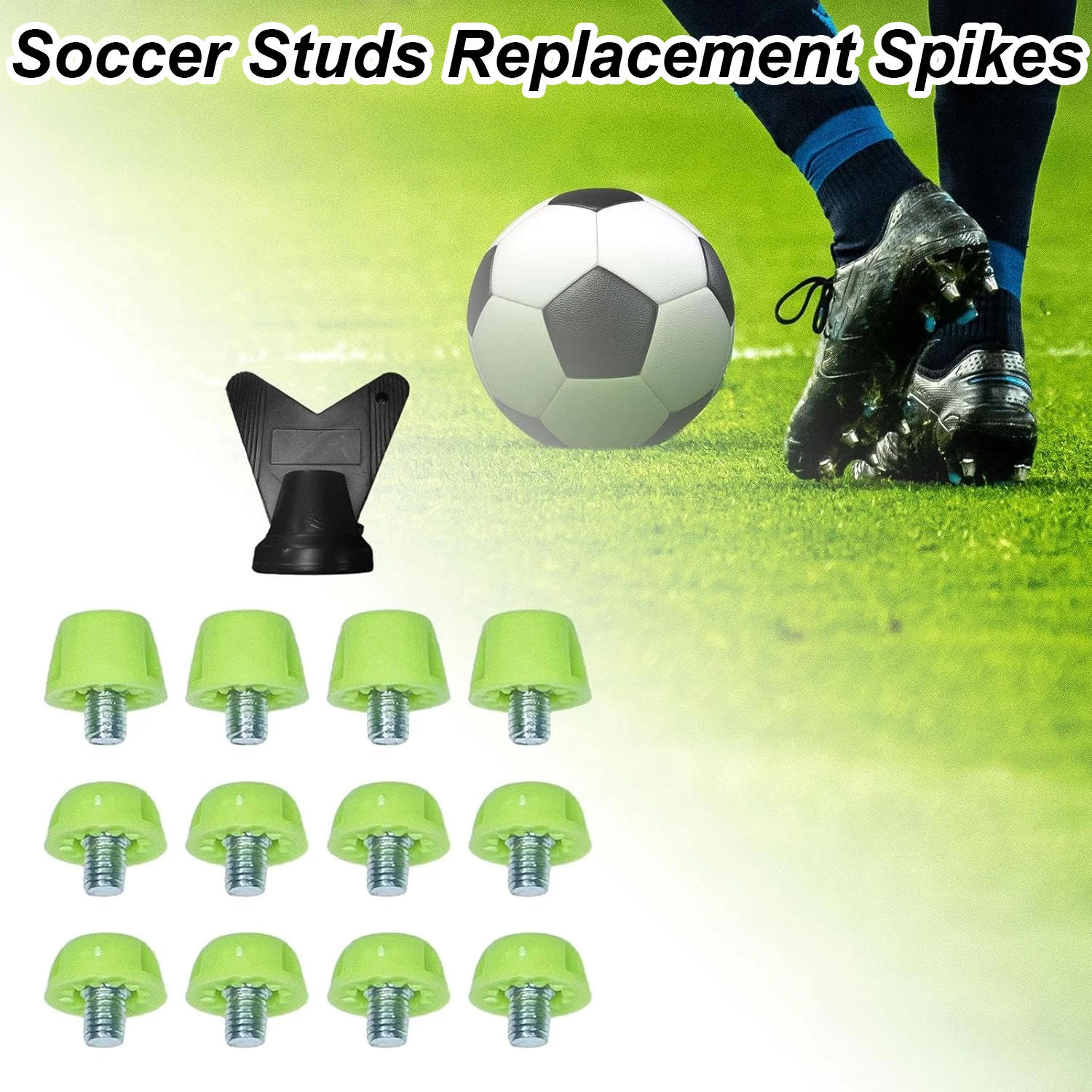 Description Picture 2 of item12PCS Professional Soccer Studs Replacement Spike Set Stable Non Slip Shoes Accessories Outdoor Sports Rugby Football Boot Studs