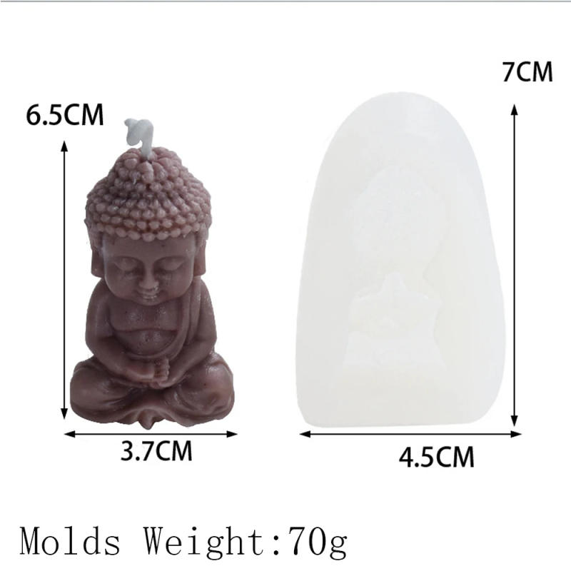 Description Picture 3 of item3D Maitreya Silicone Candle Mold DIY Church Buddha Making Plaster Epoxy Resin Aroma Soap Chocolate Baking Molds Home Decor