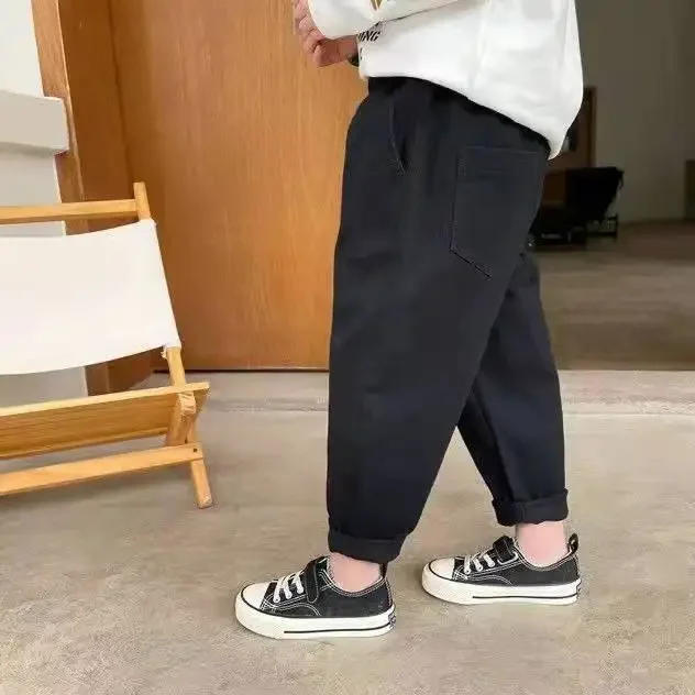 Description Picture 6 of itemBaby Boys Pants Spring Autumn Cotton Kids Boy Girl Loose Pants Cargo Pants Children's Casual Sports Trousers