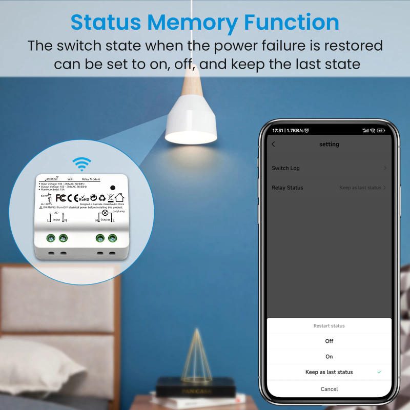 Description Picture 6 of itemLoraTap Tuya Smart Life WiFi Switch Relay Module Breaker 15A Inching Timer Voice Control by Google Assistant Alexa Echo DIY