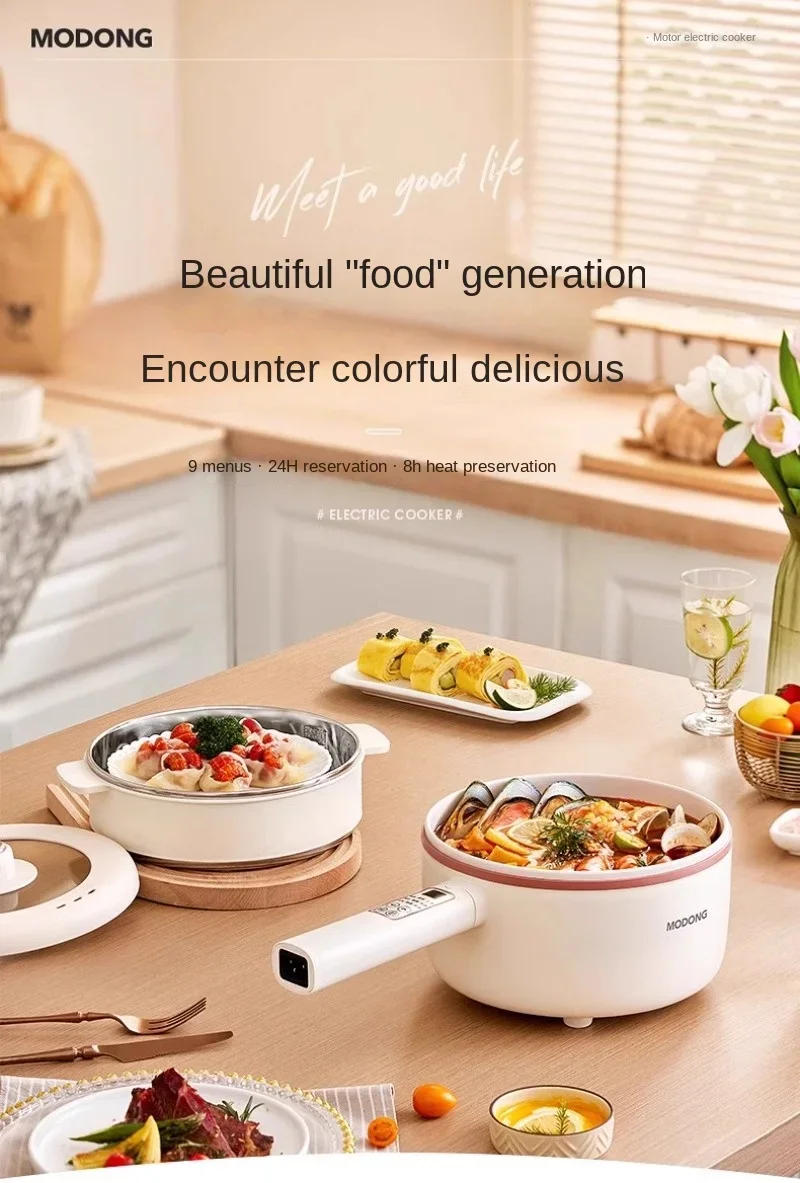 Description Picture 6 of item110V mini electric cooking pot household small multi-functional hot pot electric steamer rice cooker American small appliances