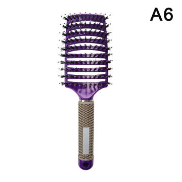 Bristle Nylon Hair Brush Girls Hair Scalp Massage Comb Women Wet Curly Detangle Hair Brush For Salon Hairdressing Styling Tool