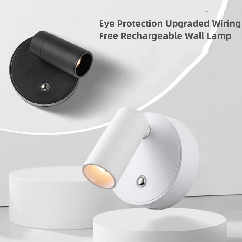 Description Picture 2 of itemLED light magnetic type-C rechargeable wall light spotlight wireless no wiring no punch reading light bedroom bedside light