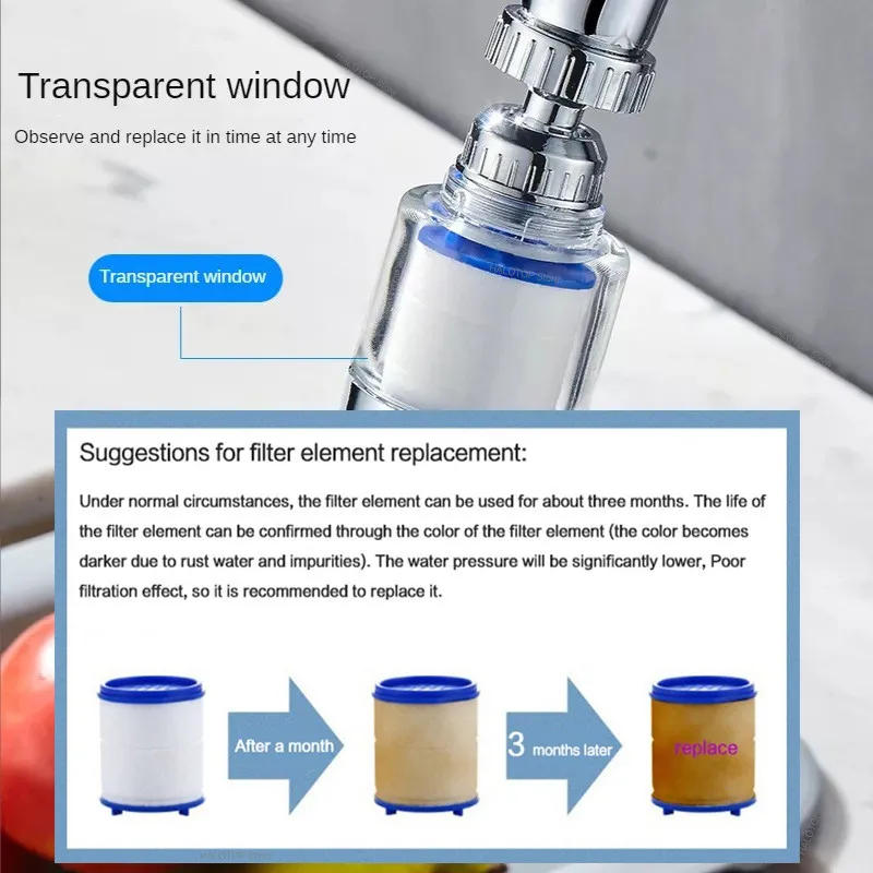Description Picture 3 of item10pcs Faucet Water Filter Element Remove Chlorine Heavy Metals Filtered Showers Head Bath Filtration Purifier Soften Hard Water