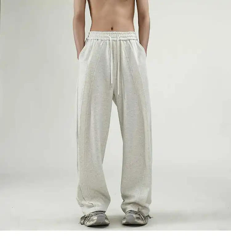 Description Picture 4 of itemHOUZHOU Wide Leg Sweatpants Men Oversize Gray Sports Pants Sportswear Casual Trousers Male Loose Korean Streetwear Hip Hop