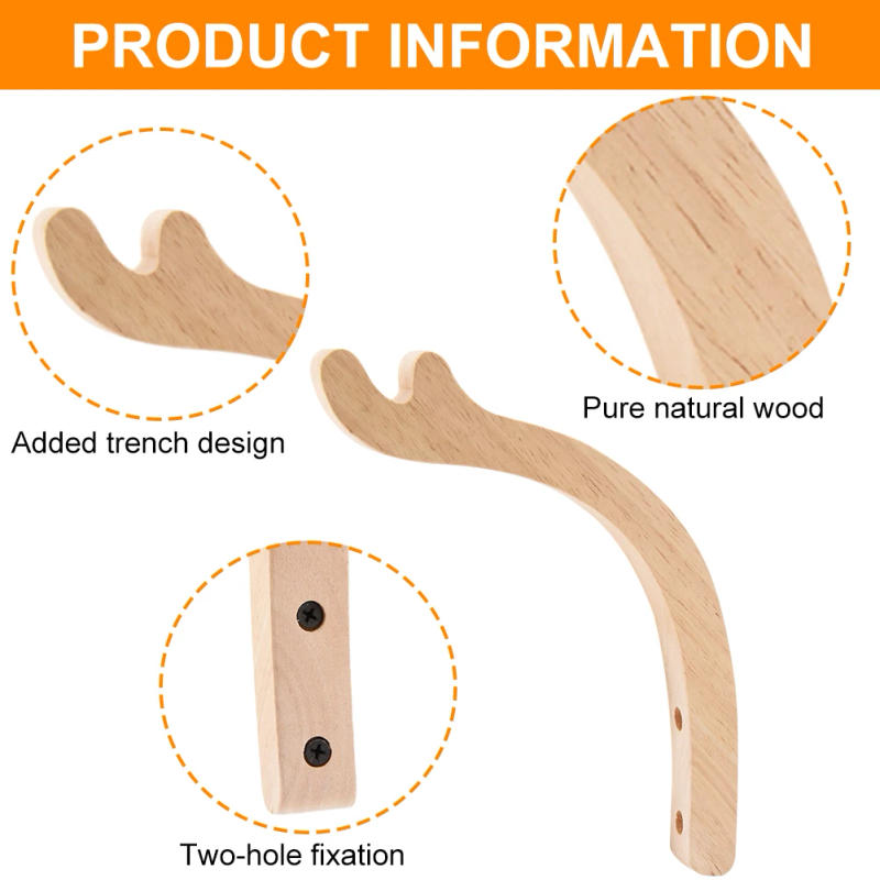 Description Picture 3 of item2pcs Hook Heavy Duty For Lantern Wooden Plant Hanger Stable Wall Mounted Balcony Hanging Basket Wooden Plant Pot Wall Hooks