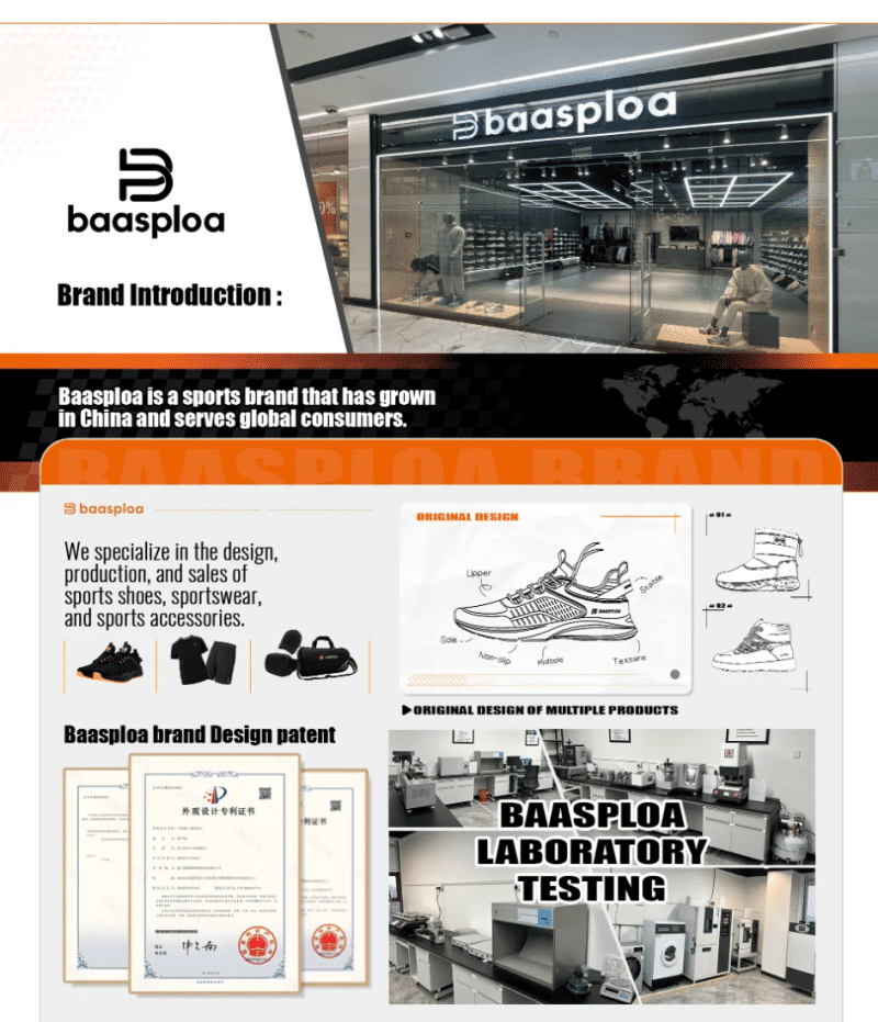 Description Picture 3 of itemBaasploa Men's Anti-Skid and Wear-Resistant Hiking Travel Shoes Fashion Waterproof Outdoor Sneaker Comfortable Male Sport Shoes