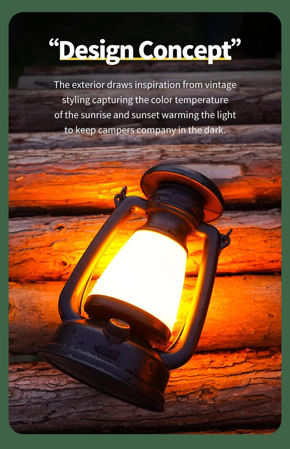 Description Picture 4 of itemRetro Horse Light Charging Decoration Atmosphere Light Solar Camping Lights LED Portable Lantern Desk Lamp Outdoor Home Decor