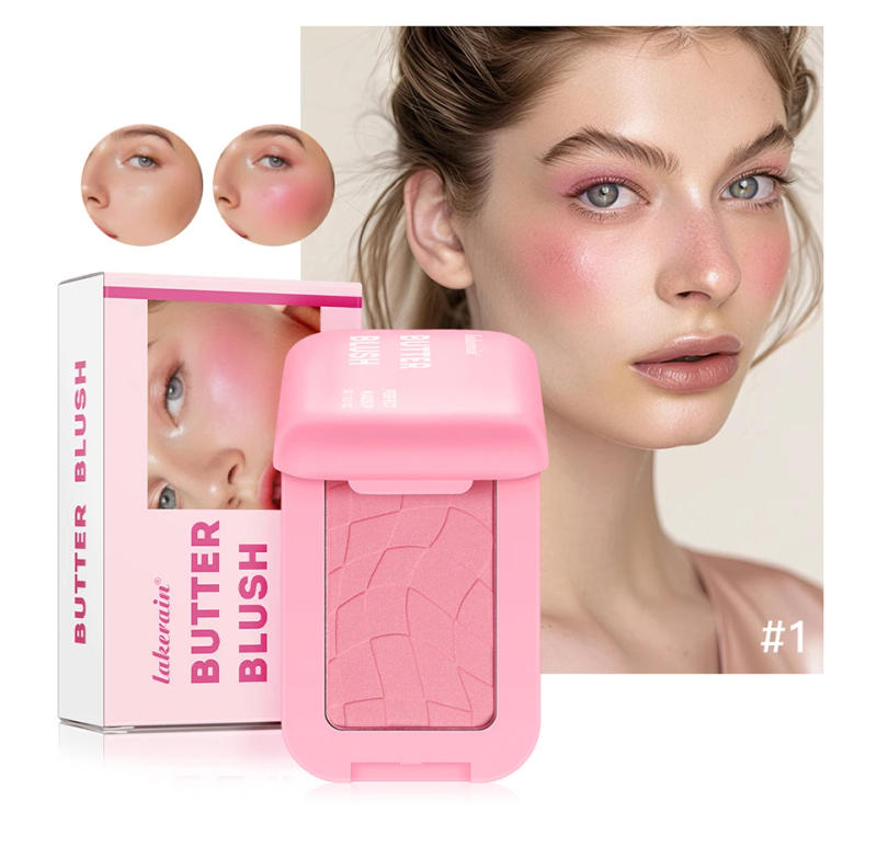 Description Picture 5 of itemSingle Color Butter Blush Matte Natural Cheek Tint Waterproof Face Contouring Cosmetics Blush Powder Face Soft Female Makeup