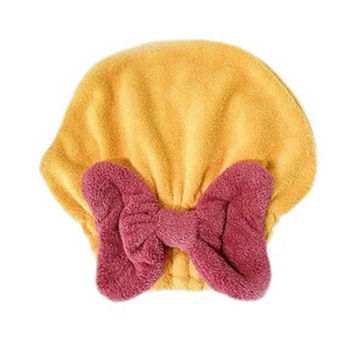 Super Absorbent Hair Towel Wrap Extrame Soft Quick Dry Magic Hair Turban Wrap Bow-Knot Shower Cap for Girls/Women