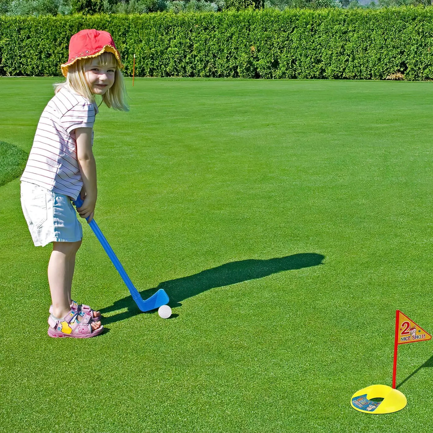 Description Picture 4 of item9PCS/Set Golf Set Kids Children Indoor Outdoor Multicolor Ball Golf Ball Bar Hole Game Kit Practice Toy Supplies Sports Equipmen