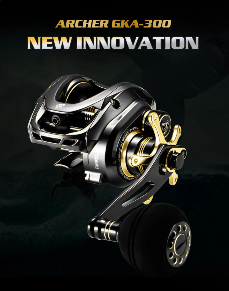 Description Picture 2 of itemSOLOKING GKA300 Baitcasting Reel 9.5KG Drag 10 Bearing 6.4 Gear Ratio Drag Clicker Single Power Handle Fishing Reel Baitcaster