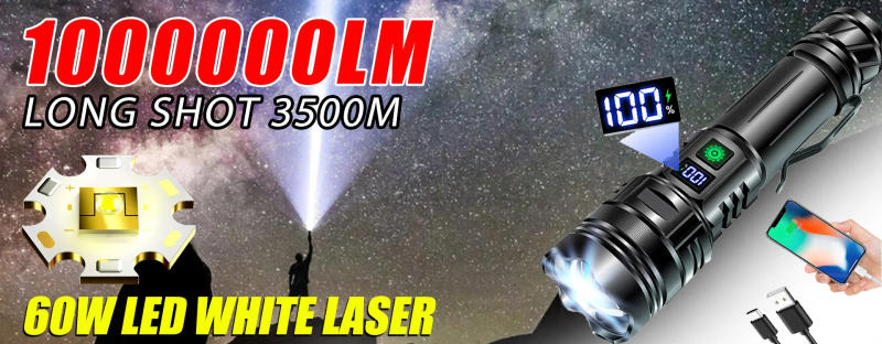 Description Picture 2 of itemKDULIT Portable LED Camping Lantern Rechargeable Camping Light with USB Output Strong Magnetic Outdoor Emergency Searchlight