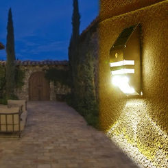 LED Light Outdoor Solar Powered PIR Motion Sensor Wall Light Garden Security Lamps for Garage Barn Fence Patio Front Door Porch