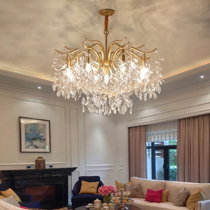 Description Picture 3 of itemNordic LED Crystal Chandeliers Pendant Lustre Chandelier Luxury Lighting Kitchen Dining Living Room Bedroom Decoration
