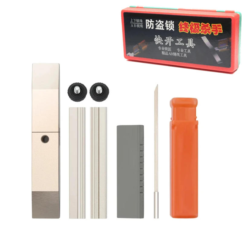 Description Picture 3 of itemAB Three-Head Tin Foil Tools Full Set Locksmith Tool Supplies Repair Accessories Kit Good quality For Door Lock