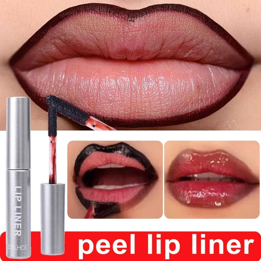 Description Picture 2 of itemWaterproof Lip Liner Peel Off Tattoo Lipgloss Waterproof Long Lasting Matte Lip Tint Brown Contour Tear-off Lips Stain Cosmetic