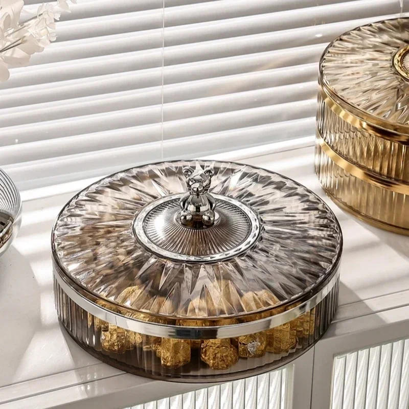 Description Picture 4 of itemMulti layer Transparent Snacks Box Dust-proof Acrylic Dry Fruit Tray Candy Nut Storage Box Modern Living Room Sundries Container