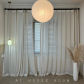Beige tulle curtains