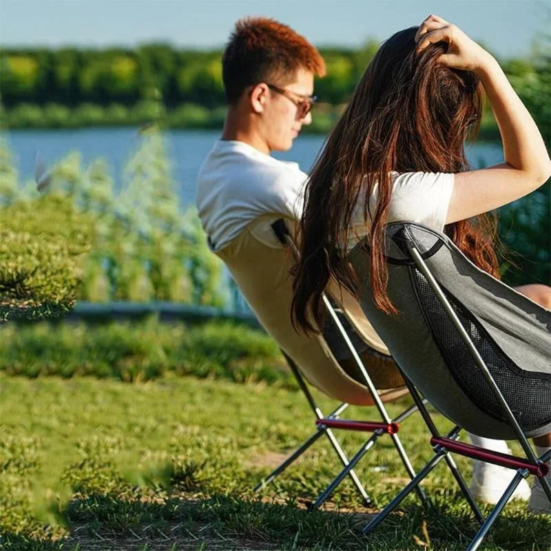 Description Picture 3 of itemNew 1 Pcs Outdoor Hiking Fishing Backpacking Full-Aluminum Frame Folding Camping Chair Compact And Portable With Carry Bag