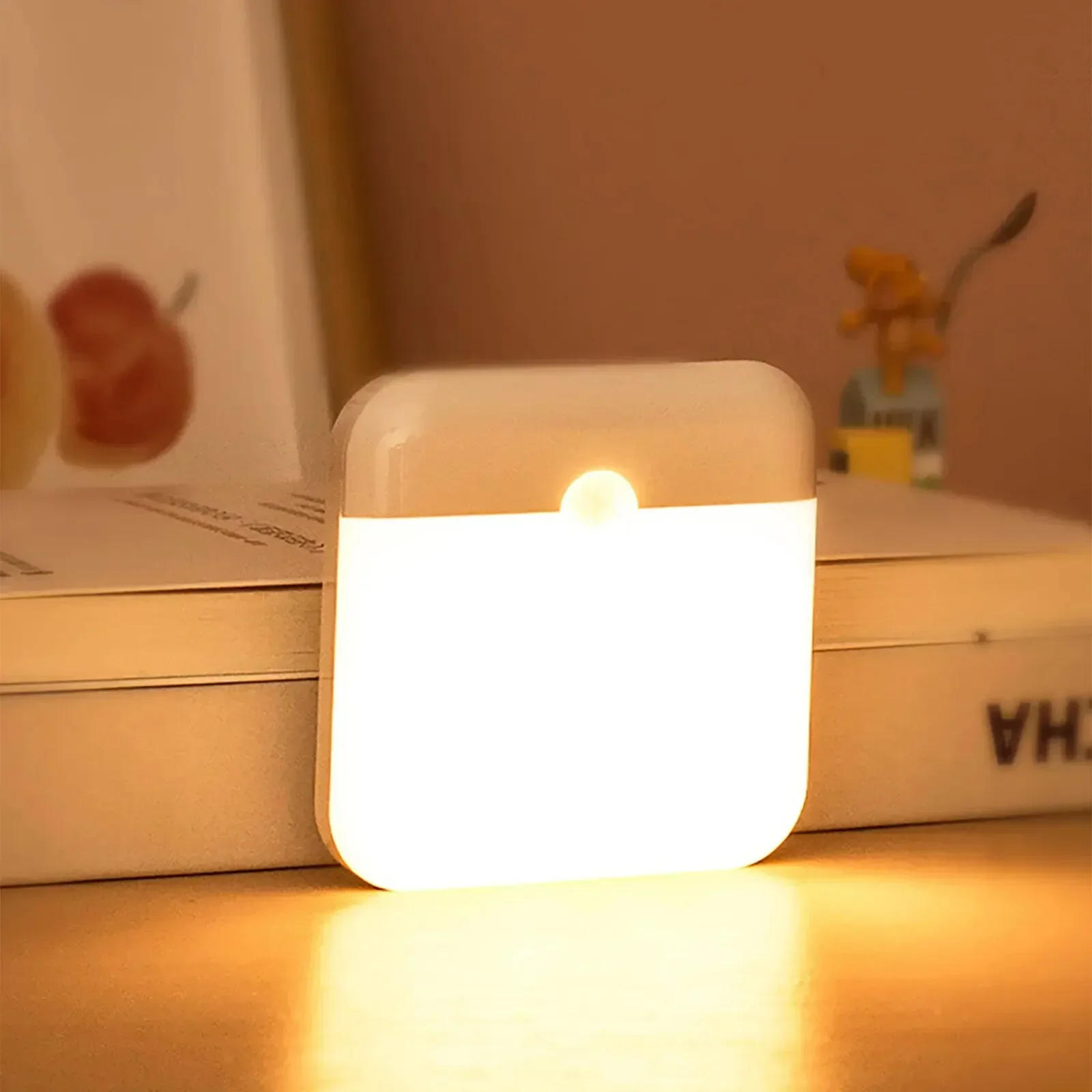 Description Picture 2 of itemMotion Sensor Light Led Usb TYPE-C Charging Square Lamp for Bedroom Kitchen Stair Hallway Wardrobe Cupboard Lighting Night Light