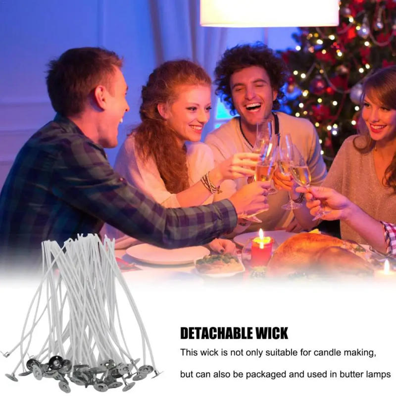 Description Picture 4 of itemCandle Making Wicks Pre-Waxed Candle Wicks Set 50 pcs DIY Crafts Cotton Wicks for Soy Candles Long-Lasting Candle Wick Kit
