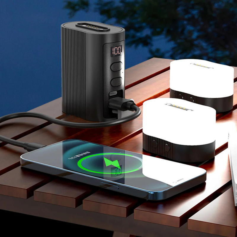 Description Picture 5 of itemLED Camping Lantern with Magnetic Base Electric Camping Lamp Power Bank LED Emergency Light Power Display for Outage Emergency