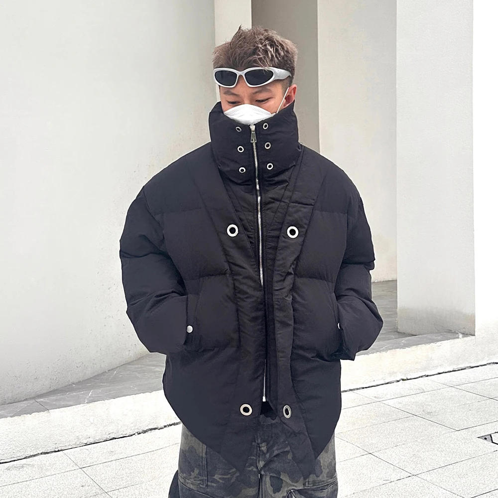 Description Picture 3 of itemMADEEXTREME Irregular Puffer Jacket Streetwear Winter Snow Jacket Men Y2k Parka