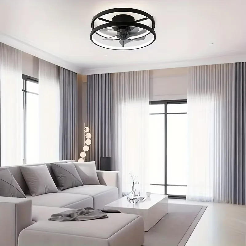 Description Picture 3 of itemSimple LED Ceiling Fan Light Remote Control Infinite Dimming 6 Level Wind Speed Modern Living Room Bedroom Chandelier Fan