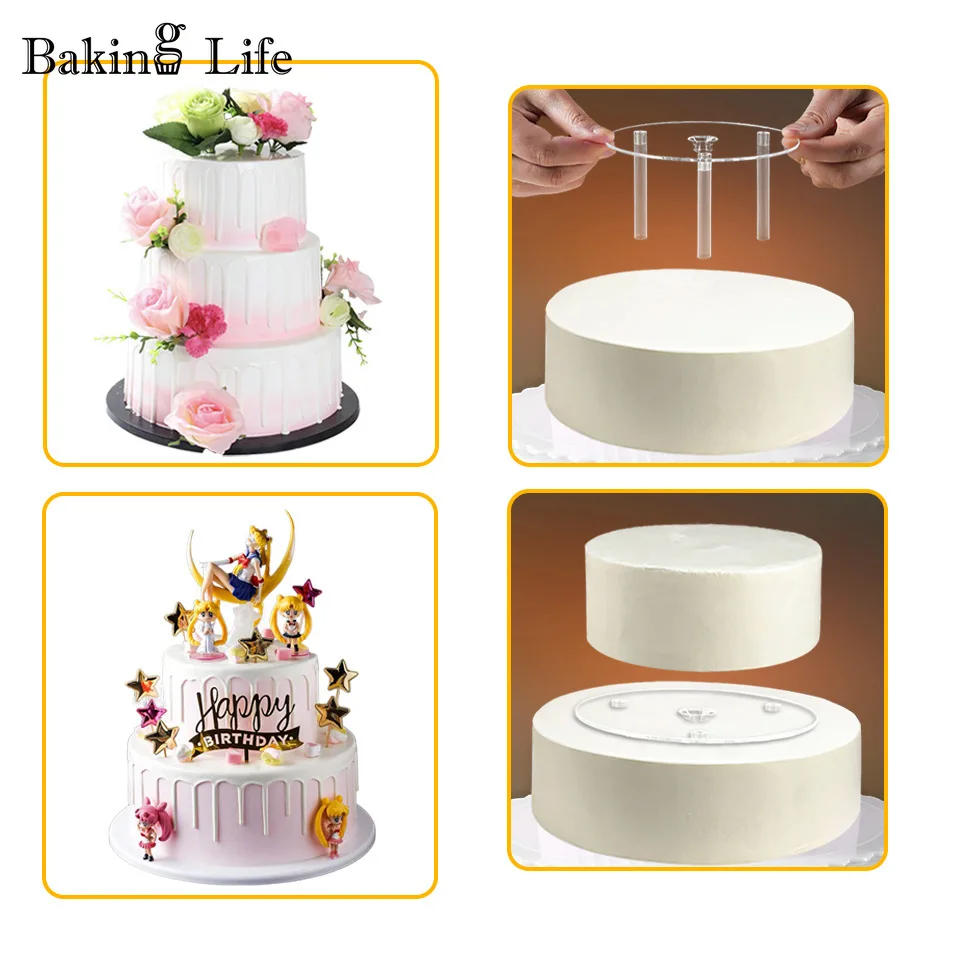 Description Picture 3 of itemMultilayer Cake Stand Hanging Mat Support Round Frame Dessert Stand Separator Stacking Rack Baking Tools