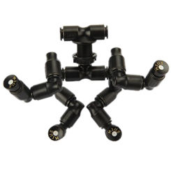 2X MIUS Reptiles Fogger Mist Sprinkler Rainforest Tank 360 Adjustable Aquarium Aquatic Pet Cooling System,B