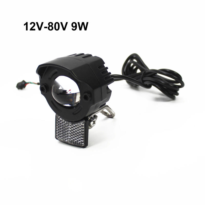 Description Picture 6 of itemEbike Aluminum Headlight Waterproof Switch with Horn 12/24/36/48/52/60/72V 6W High-Power LED Near Light Electric Bicycle