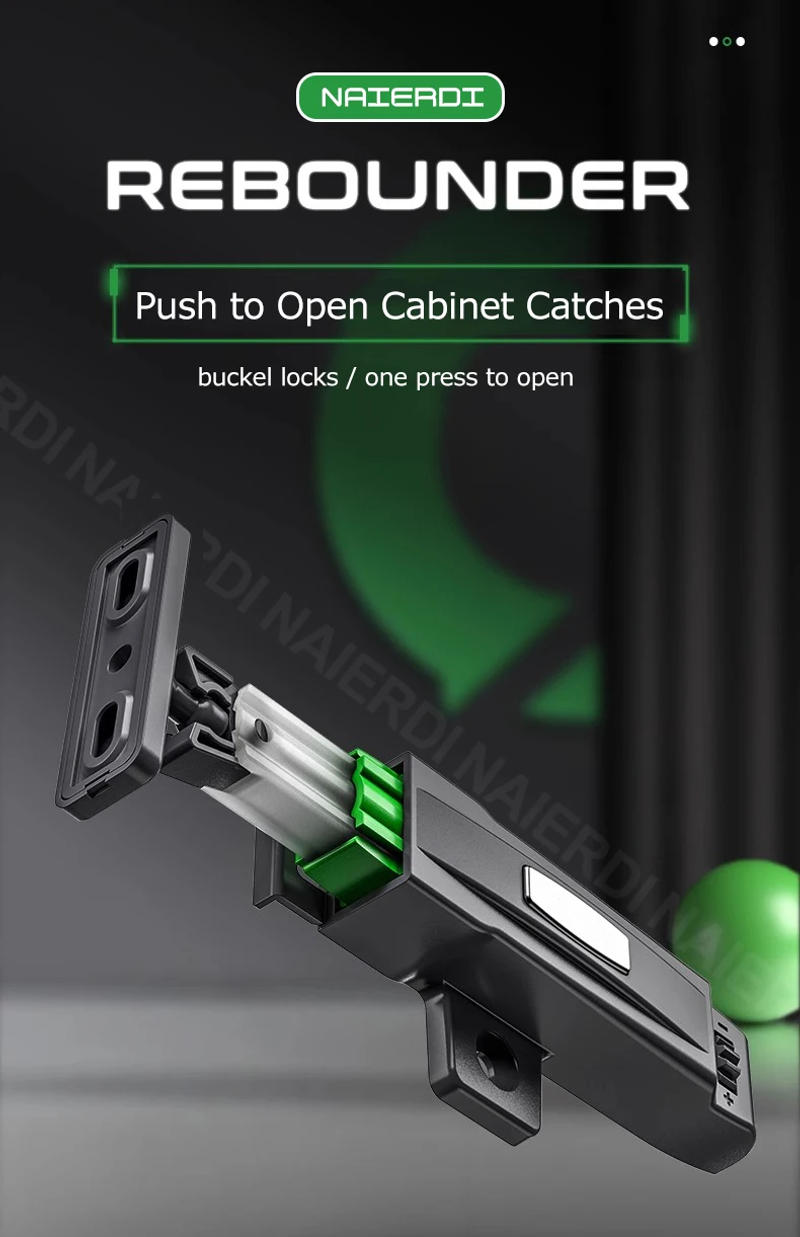 Description Picture 5 of itemNAIERDI 5 Pack Rebound Self Locking Device,Push to Open Cabinet Catches,Adjustable Kitchen Buckel Locks,Cabinet Push Latches