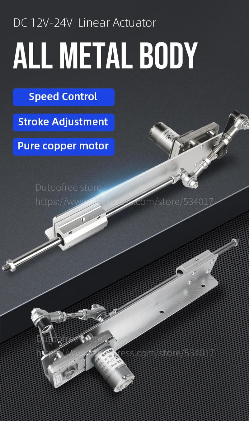 Description Picture 3 of itemNEW Telescopic Linear Actuator DIY 12/24V Reciprocating Cycle Linear Push Pull Motor Reciprocating Cycle Mechanism 3XLR
